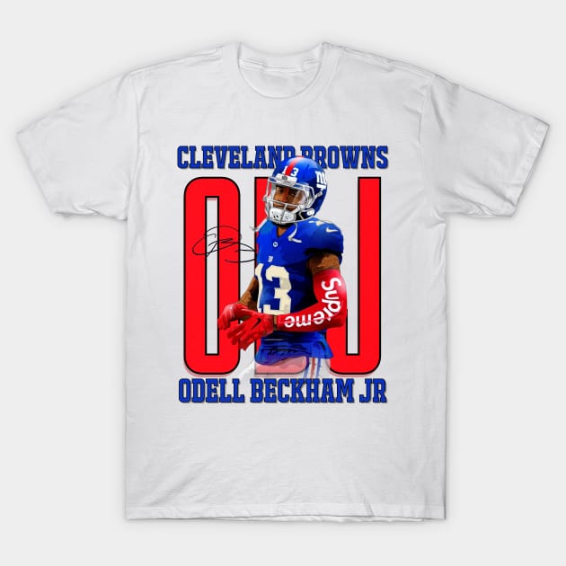 Odell Beckham Jr Aesthetic Tribute 〶 T-Shirt by Terahertz'Cloth